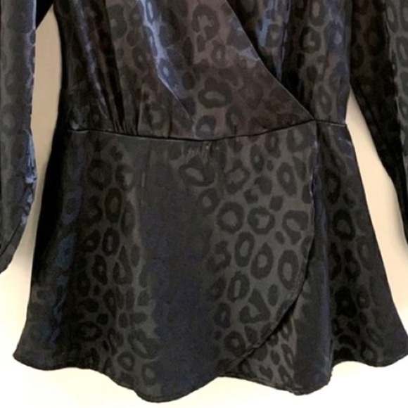 Jon & Anna Black Leopard Satin - Picture 6 of 10